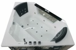 EAGO AM156ETL 5 Ft Clear Corner Acrylic Whirlpool Bathtub For Two -Hansgrohe Shop am156etl 5 1 1