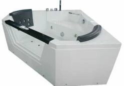 EAGO AM156ETL 5 Ft Clear Corner Acrylic Whirlpool Bathtub For Two -Hansgrohe Shop am156etl 6 1