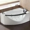 EAGO AM198ETL-L 5' Single Person Rounded Clear Corner Whirlpool Bathtub - Left Drain