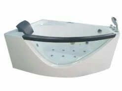 EAGO AM198ETL-R 5' Single Person Rounded Clear Corner Whirlpool Bathtub - Right Drain -Hansgrohe Shop am198etl r 6 1
