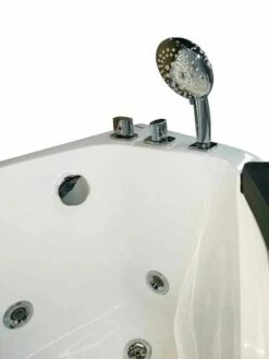 EAGO AM198ETL-R 5' Single Person Rounded Clear Corner Whirlpool Bathtub - Right Drain -Hansgrohe Shop am198etl r 8 1