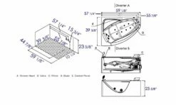 EAGO AM198ETL-R 5' Single Person Rounded Clear Corner Whirlpool Bathtub - Right Drain -Hansgrohe Shop am198etl r d