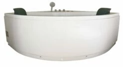 EAGO AM200 5' Rounded Modern Double Seat Corner Whirlpool Bath Tub With Fixtures -Hansgrohe Shop am200 12