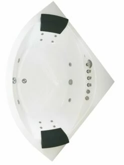 EAGO AM200 5' Rounded Modern Double Seat Corner Whirlpool Bath Tub With Fixtures -Hansgrohe Shop am200 14