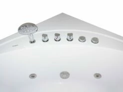 EAGO AM200 5' Rounded Modern Double Seat Corner Whirlpool Bath Tub With Fixtures -Hansgrohe Shop am200 8