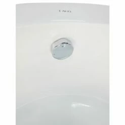 EAGO AM2130 66 Inch Round Freestanding Acrylic Air Bubble Bathtub -Hansgrohe Shop am2130 3 1