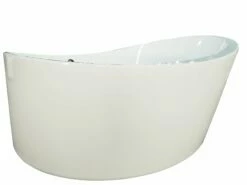EAGO AM2130 66 Inch Round Freestanding Acrylic Air Bubble Bathtub -Hansgrohe Shop am2130 6 1