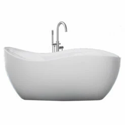A & E Bath And Shower Axel 68" Premium Oval Freestanding Bathtub Package