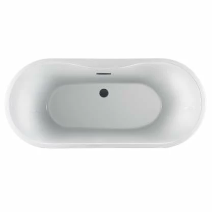 Barclay Pilar ATOV7H65FIG-BN 65" Premium Acrylic Freestanding Tub With Integral Drain And Overflow 3 Barclay Pilar ATOV7H65FIG-BN 65" Premium Acrylic Freestanding Tub With Integral Drain And Overflow - Image 3