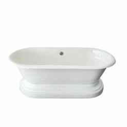 Barclay Columbus 61" Cast Iron Double Roll Top On Base