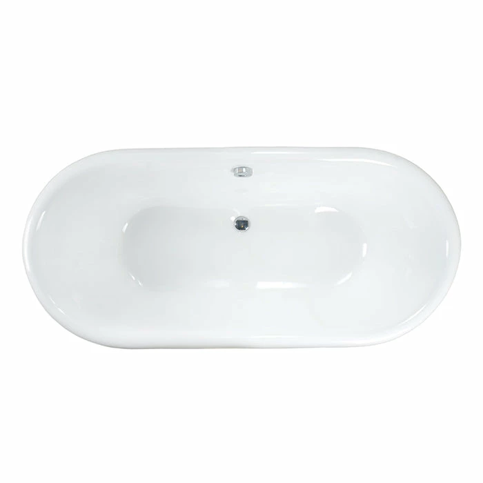 Barclay - Gallagher 72" Cast Iron Double Roll Top Tub - CTDRN72-WH 3 Barclay - Gallagher 72" Cast Iron Double Roll Top Tub - CTDRN72-WH - Image 3