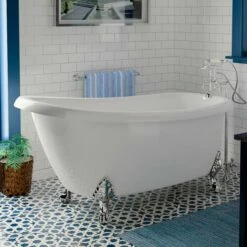 Barclay Leandro 67" Acrylic Slipper Freestanding Clawfoot Tub