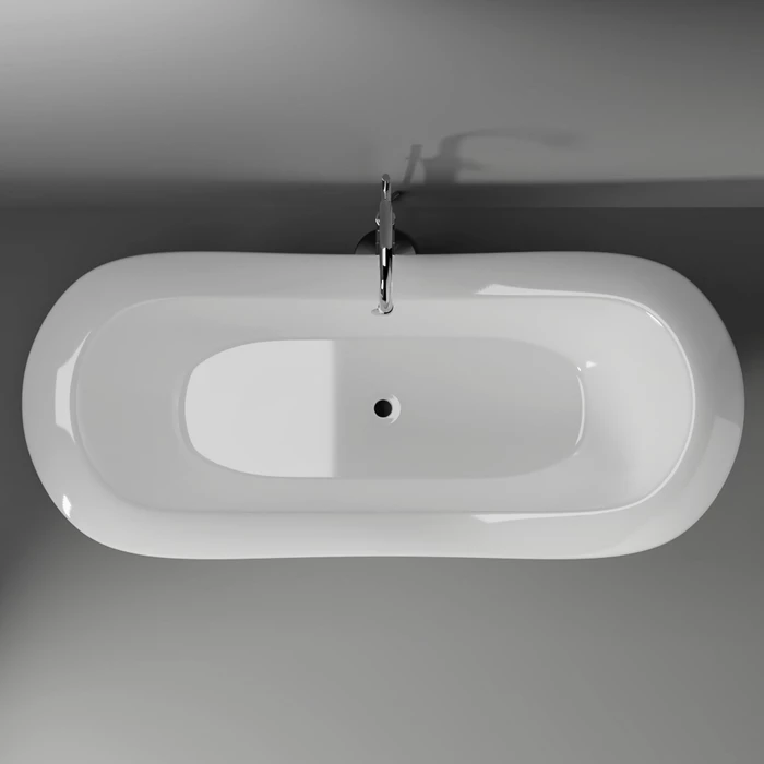 Barclay - Marshall 72" Cast Iron Double Slipper Tub On Base - CTDSNB-WH 5 Barclay - Marshall 72" Cast Iron Double Slipper Tub On Base - CTDSNB-WH - Image 5