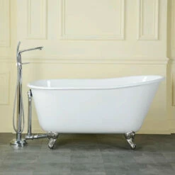Barclay - Gareth 53" Cast Iron Slipper Freestanding Tub - CTSN53-WH