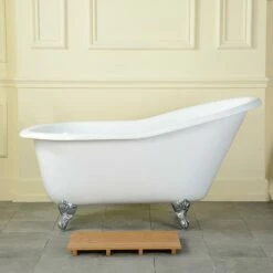 Barclay - Grayson 57" Cast Iron Slipper Freestanding Tub - CTSN57-WH