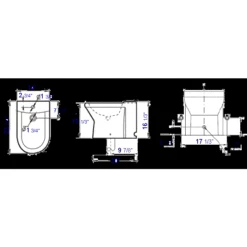 EAGO JA1010 White Ceramic Bathroom Bidet With Elongated Seat -Hansgrohe Shop ja1010 d 3