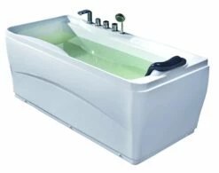 EAGO LK1102-L White Acrylic 63" Soaking Tub With Fixtures
