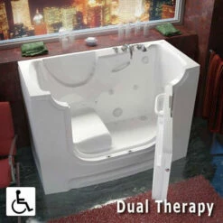 MediTub 3060WCA Series 30 X 60 Gelcoat Fiberglass Wheelchair Accessible Walk-In Bathtub -Hansgrohe Shop meditub 3060wca series 30 x 60 gelcoat fiberglass wheelchair accessible walk in bathtub 4