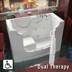 MediTub 3060WCA Series 30 X 60 Gelcoat Fiberglass Wheelchair Accessible Walk-In Bathtub -Hansgrohe Shop meditub 3060wca series 30 x 60 gelcoat fiberglass wheelchair accessible walk in bathtub 5