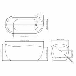 A & E Bath And Shower Axel 68" Premium Oval Freestanding Bathtub Package -Hansgrohe Shop oval