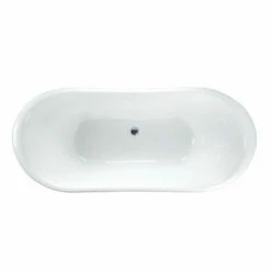 Barclay CTBATN66-WH Raynor Premium 66" Cast Iron Bateau Freestanding Tub Without Faucet Holes -Hansgrohe Shop raynor3