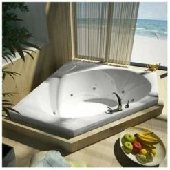 Atlantis Whirlpools Venus 60 X 60 Corner Drop-In Bathtub